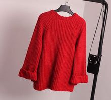 Load image into Gallery viewer, DANJEANER Autumn Winter Thick Knitting Pullovers Women Fashion Solid Casual Loose Sweaters Streetwear Jumper Knitwear Pull Femme