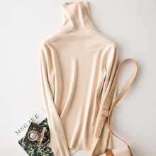 Load image into Gallery viewer, Tangada winter fashion women solid turtleneck sweater female long sleeve chic elegant ladies jumpers sweater pull femme AQJ02