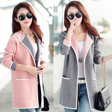 Load image into Gallery viewer, Spring Autumn Women's Korean Slim Sweater Jacket Fashion Joker Medium length Female Long Sleeve Cardigan Large Size Sweater y24