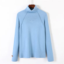Load image into Gallery viewer, High Quality Turtleneck Sweater Women Pullover Autumn Winter Solid Knitted Sweater Casual Female White Oversized Sweater