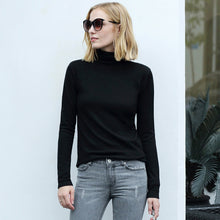 Load image into Gallery viewer, [winter sale for festival]Amii Women's turtleneck autumn/winter full sleeve wool sweater women's large sweater