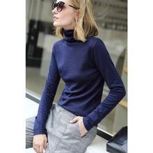 Load image into Gallery viewer, [winter sale for festival]Amii Women's turtleneck autumn/winter full sleeve wool sweater women's large sweater