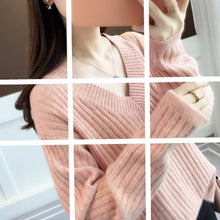 Load image into Gallery viewer, Elegant 2019 Knitted Women Sweater Long Sleeve Women Clothing New Fashion V-neck Casual Soft Women Blouse Women Tops 5458 50