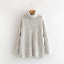Load image into Gallery viewer, Tangada women jumpers turtleneck sweaters oversize winter fashion 2019 long sweater coat batwing sleeve christmas sweate HY135